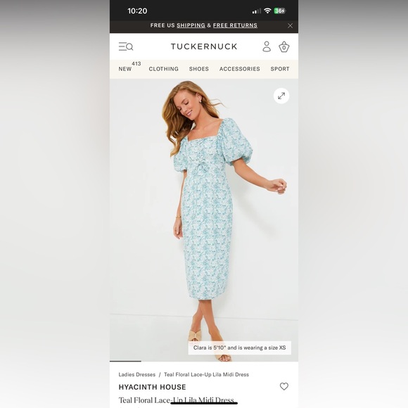 Teal Floral Lace Up Lila Midi Dress - Picture 1 of 6